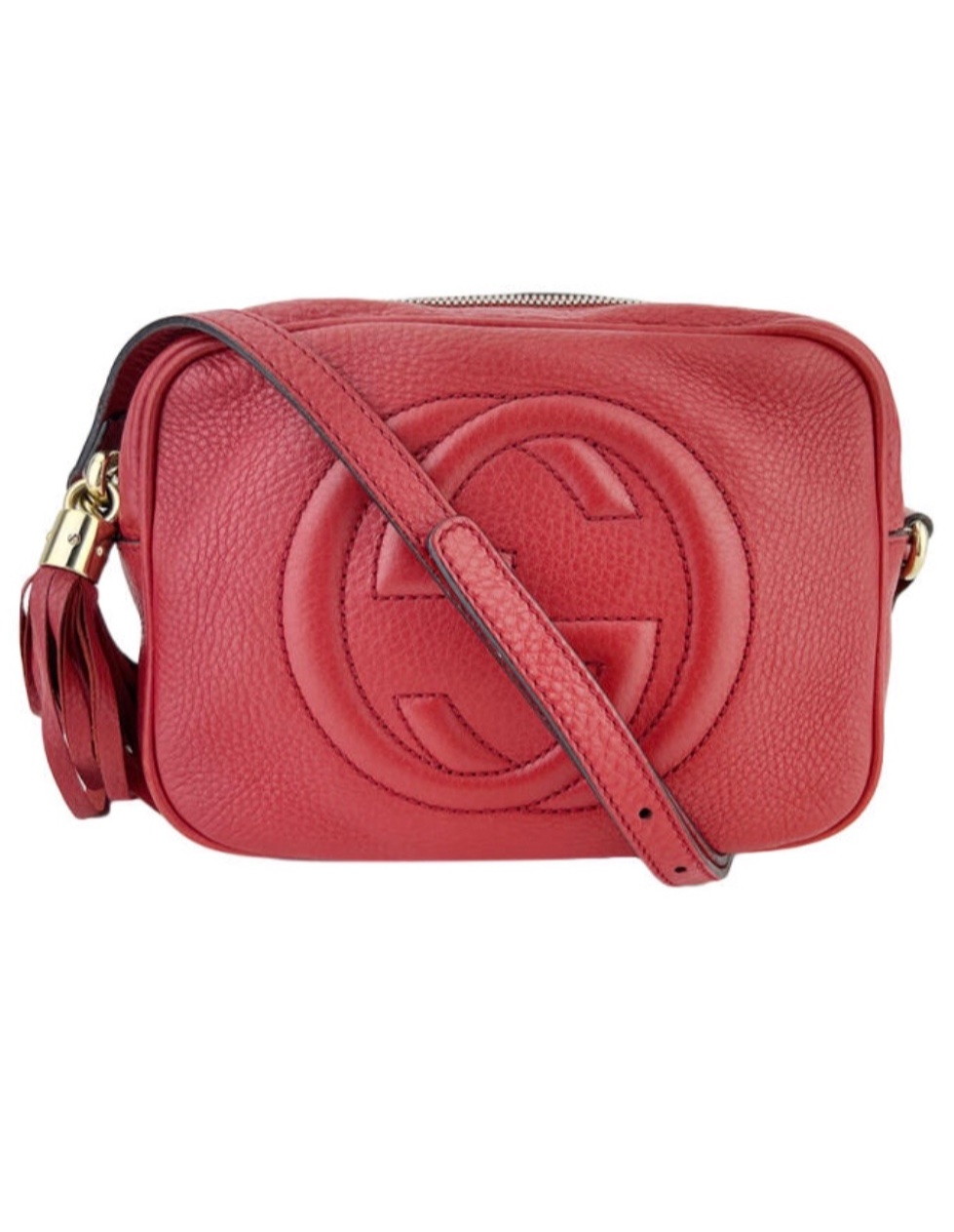 Bolsa couro Soho Gucci vermelha