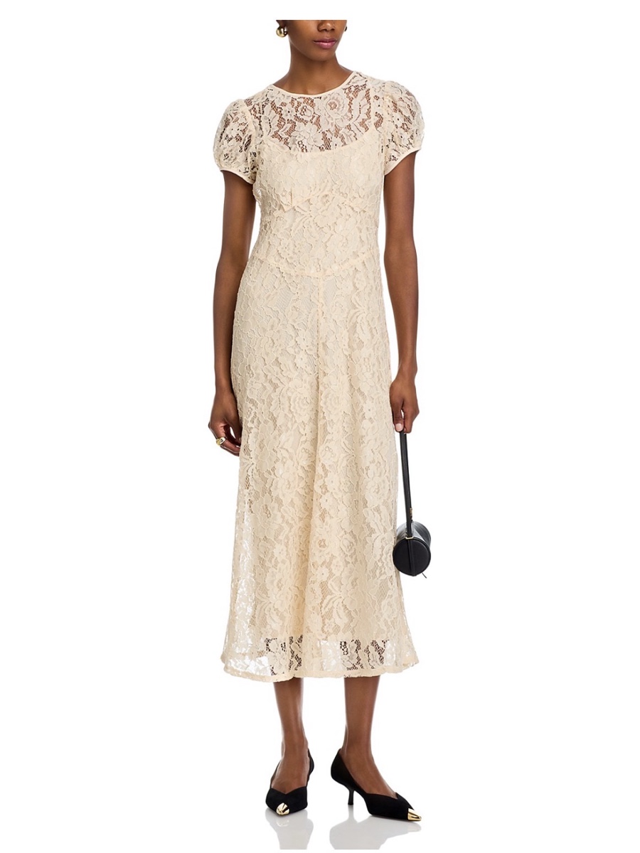 Vestido off white renda