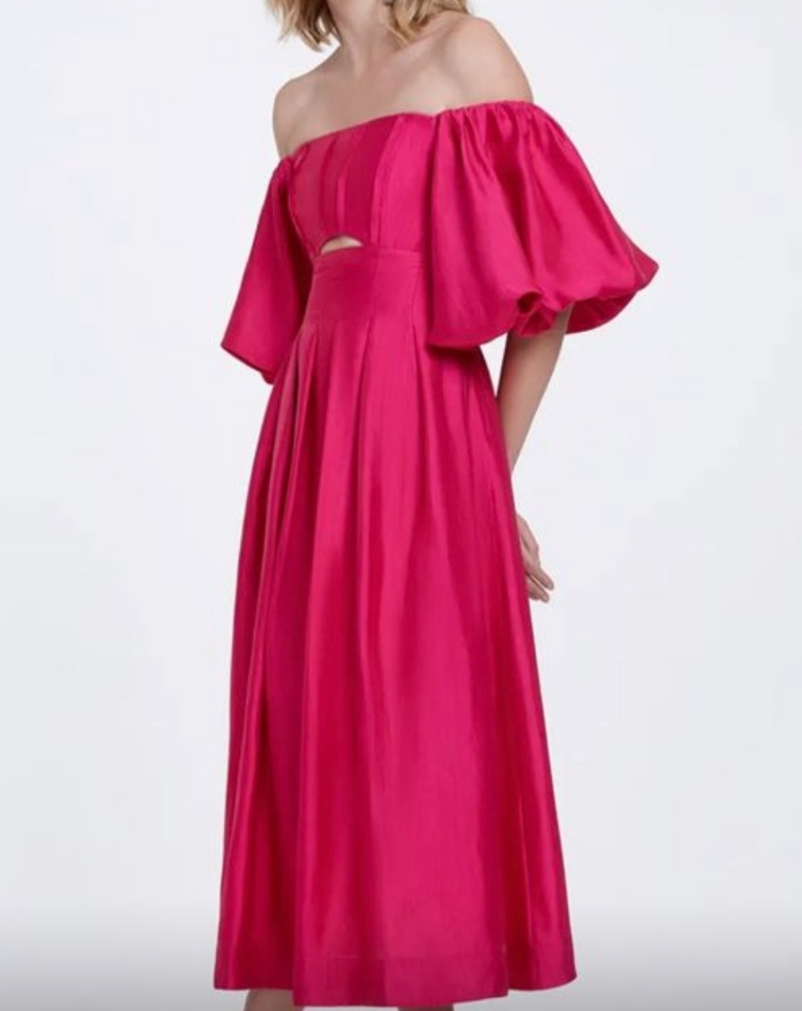 Vestido liso midi