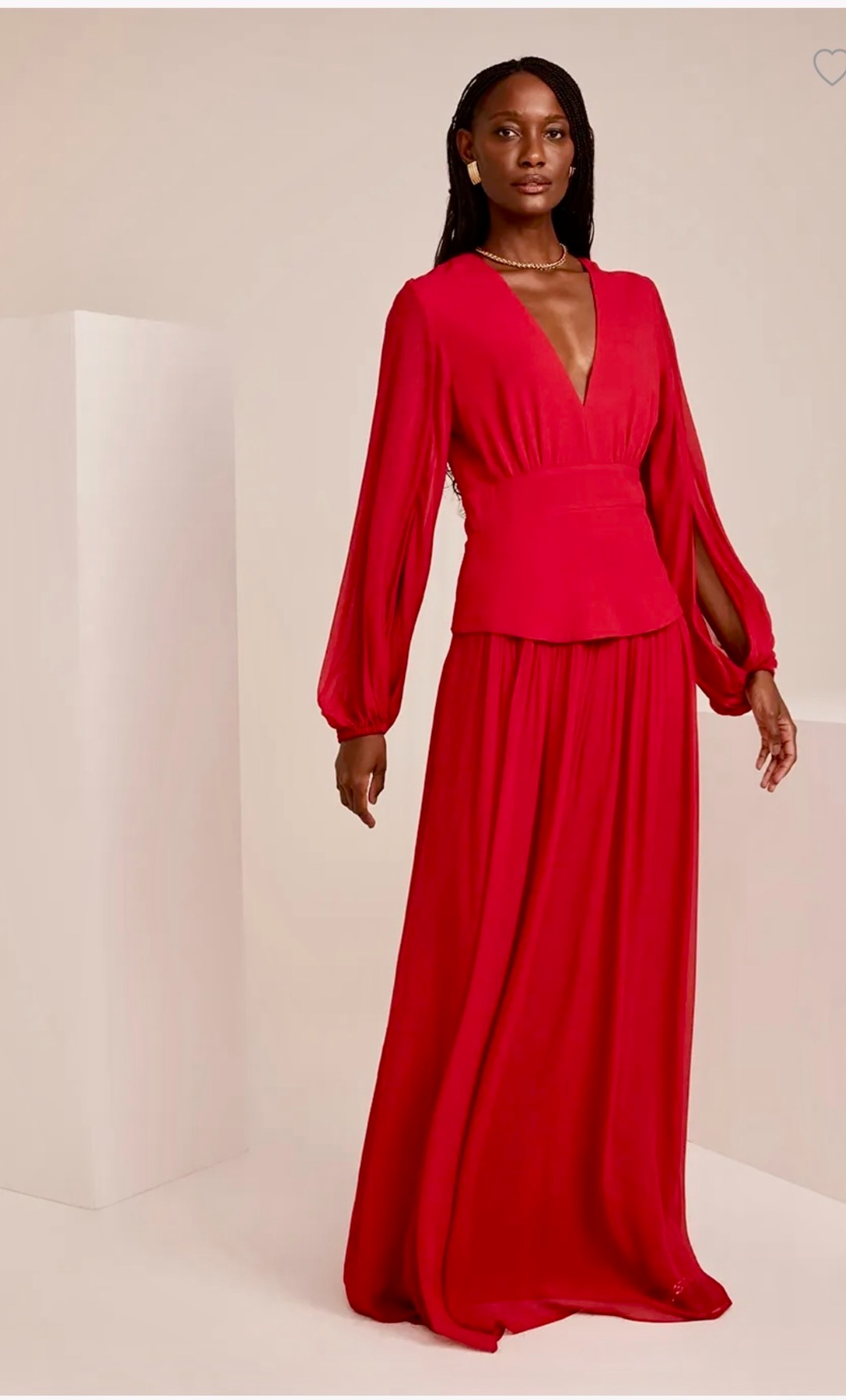 Vestido longo vermelho