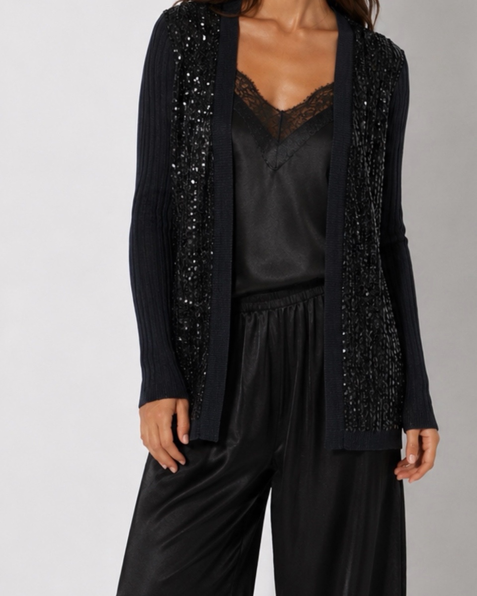 Cardigan paetês