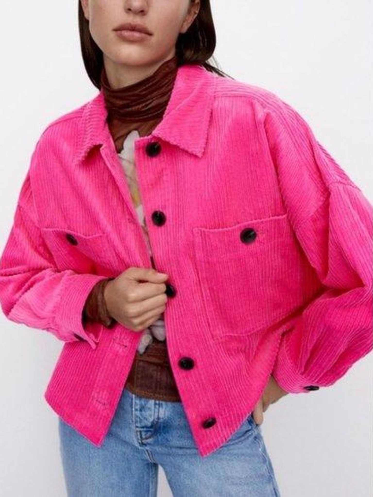 Jaqueta Rosa Cotelê
