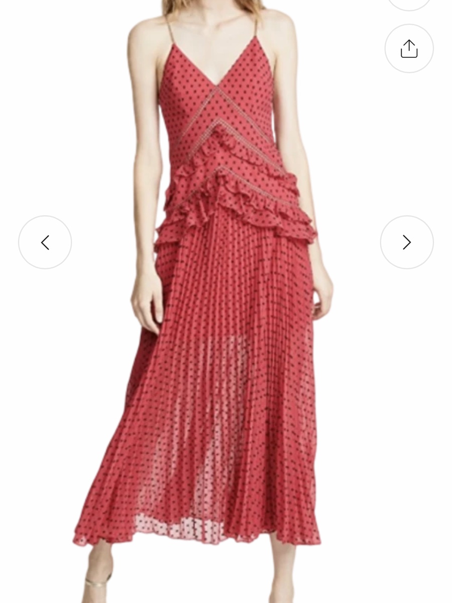 Vestido mídi vermelho
