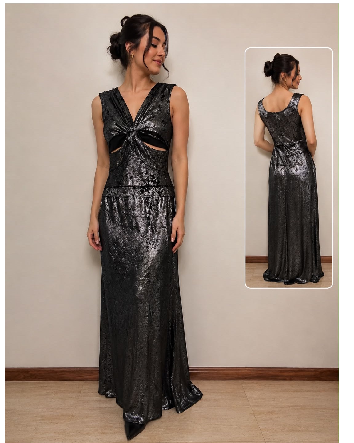 Vestido veludo noite