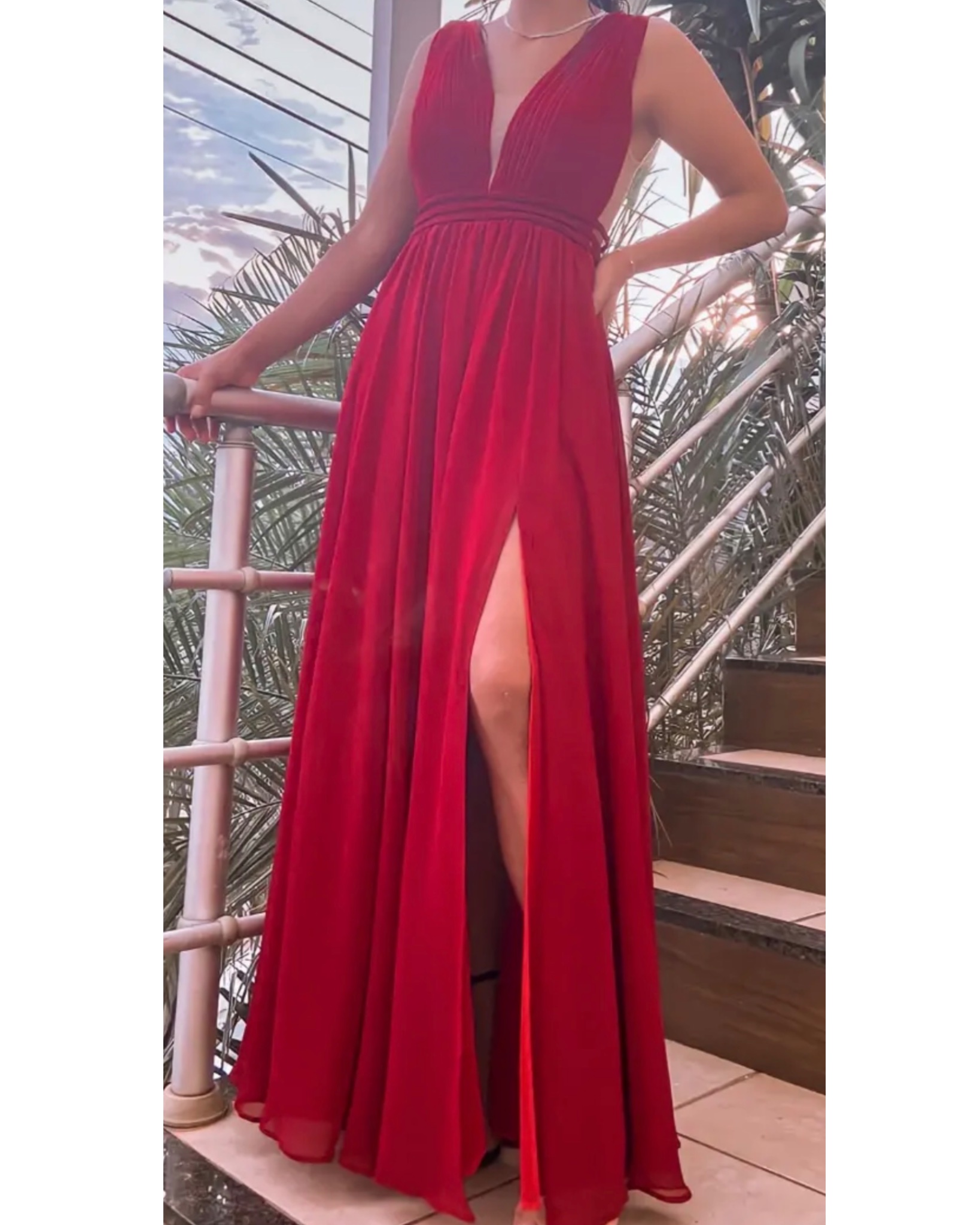 Vestido vermelho elegante