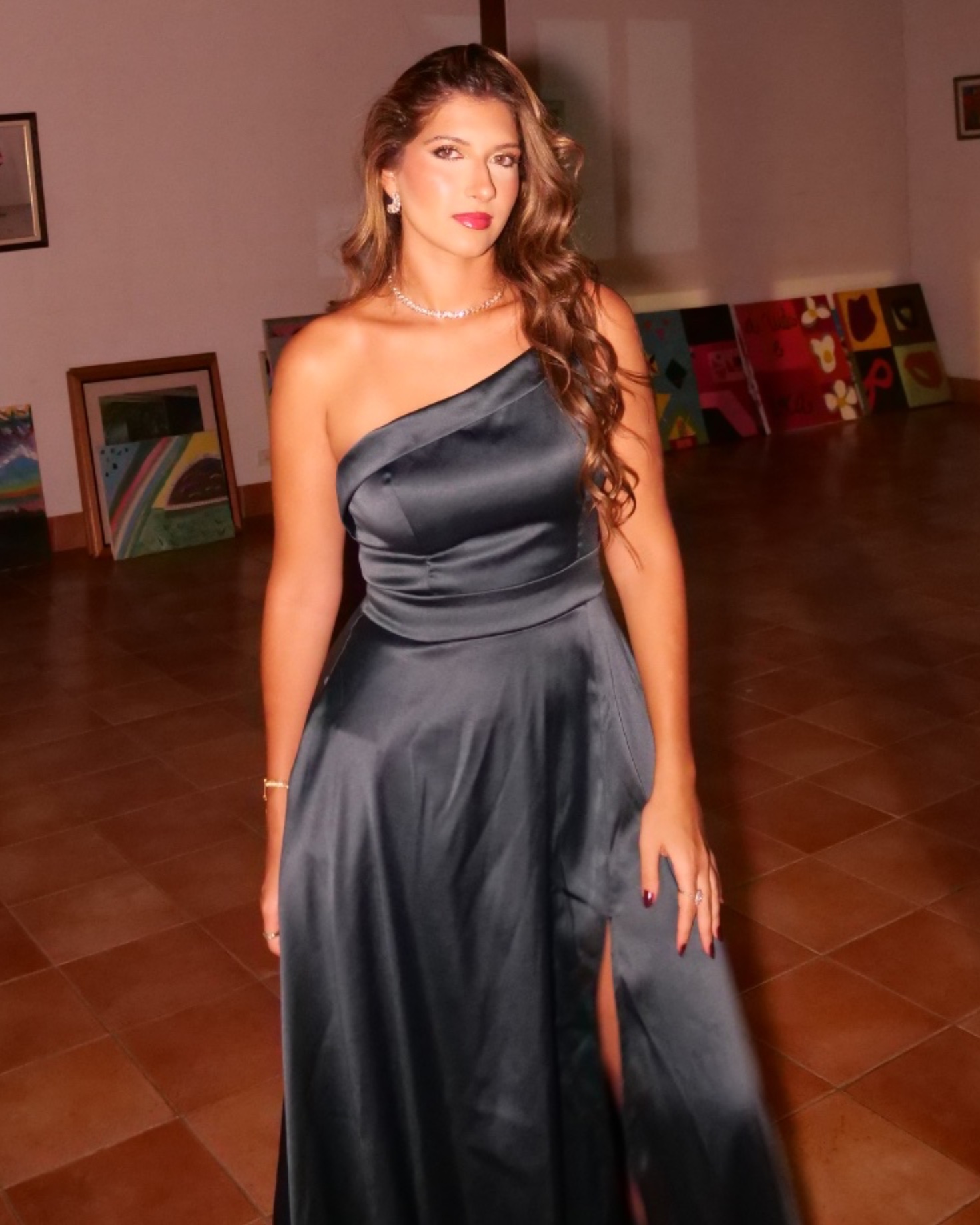 Vestido de festa Verde - 1 ombro só