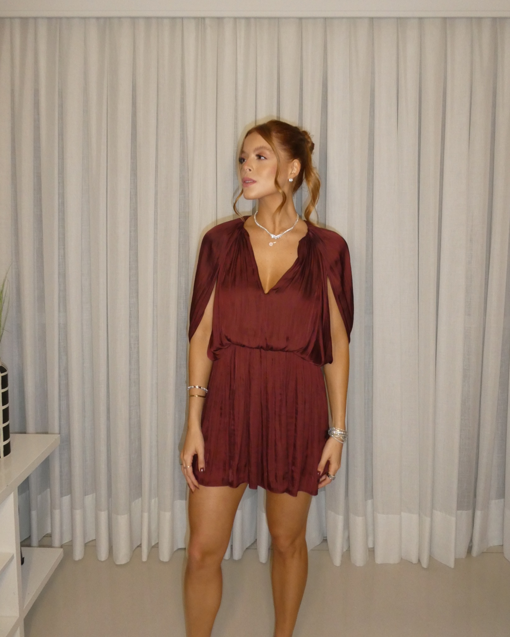 Vestido Fluido Bordo