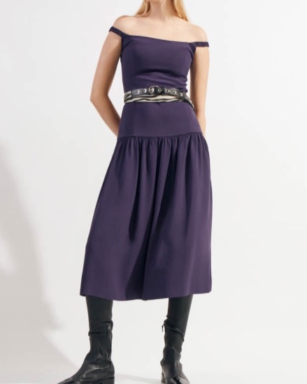 Vestido crepe roxo