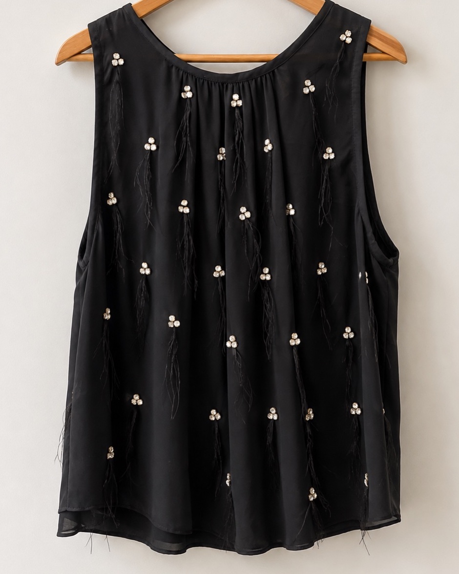 Top Preto Seda