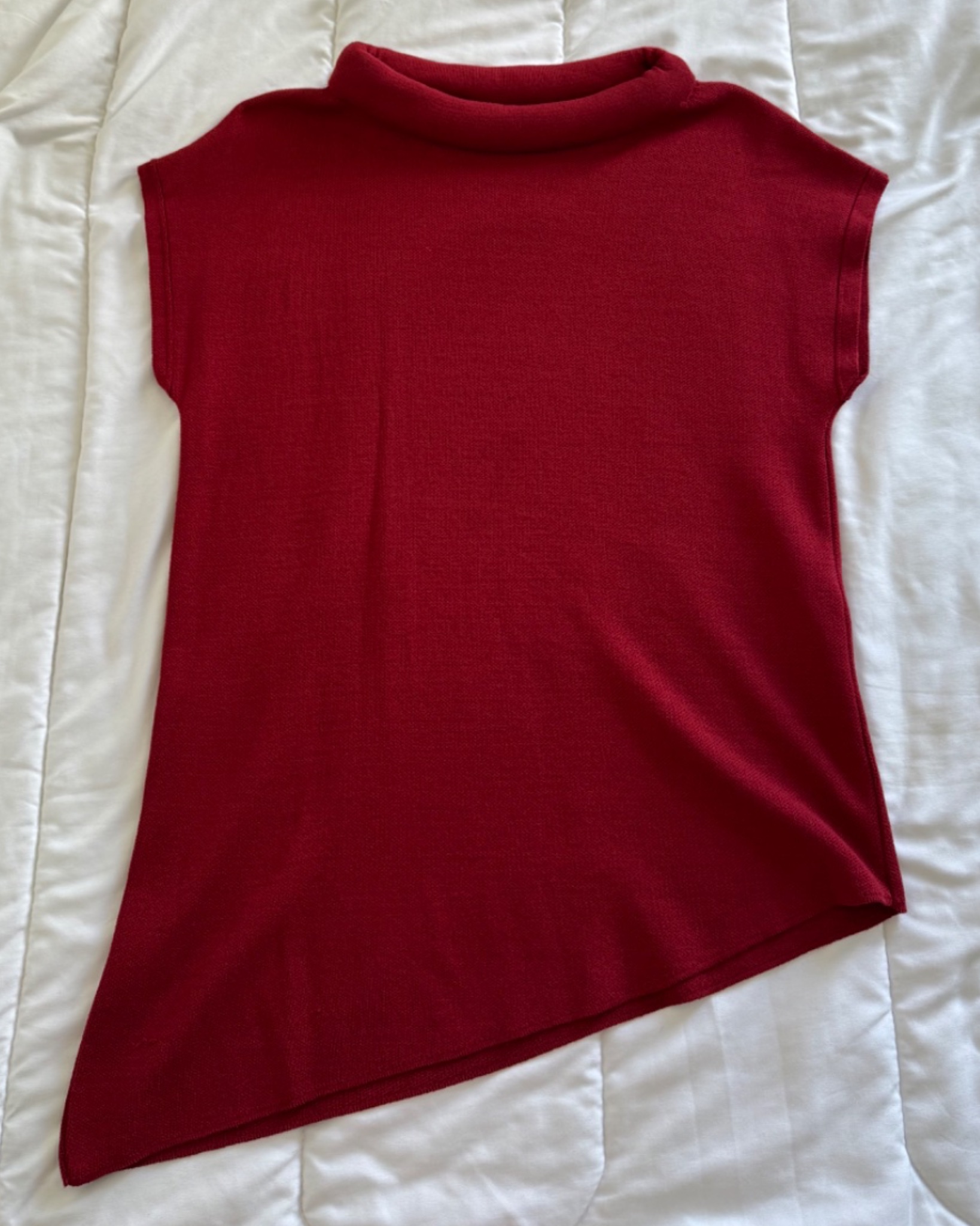 Blusa assimétrica de tricot