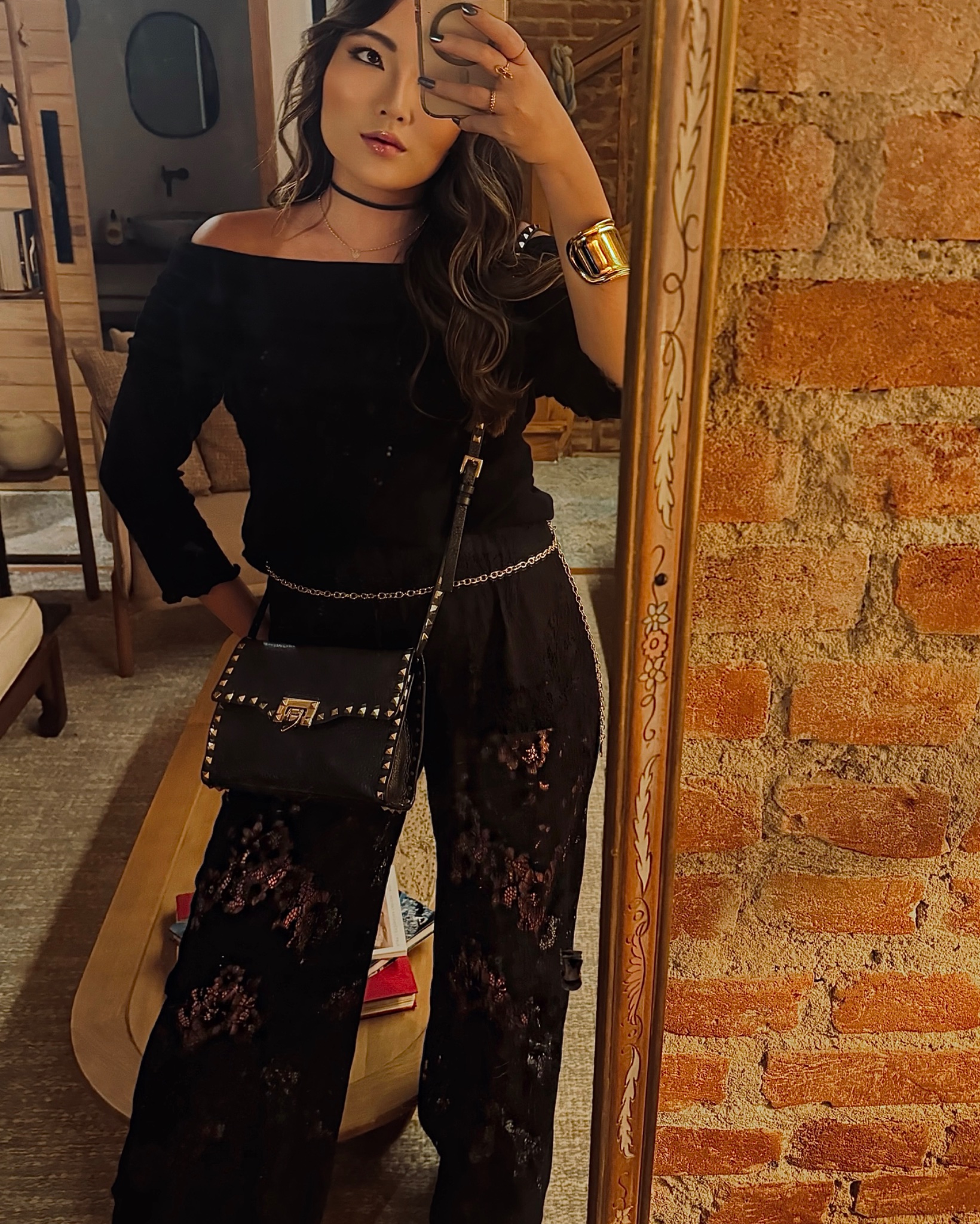 Calça em renda