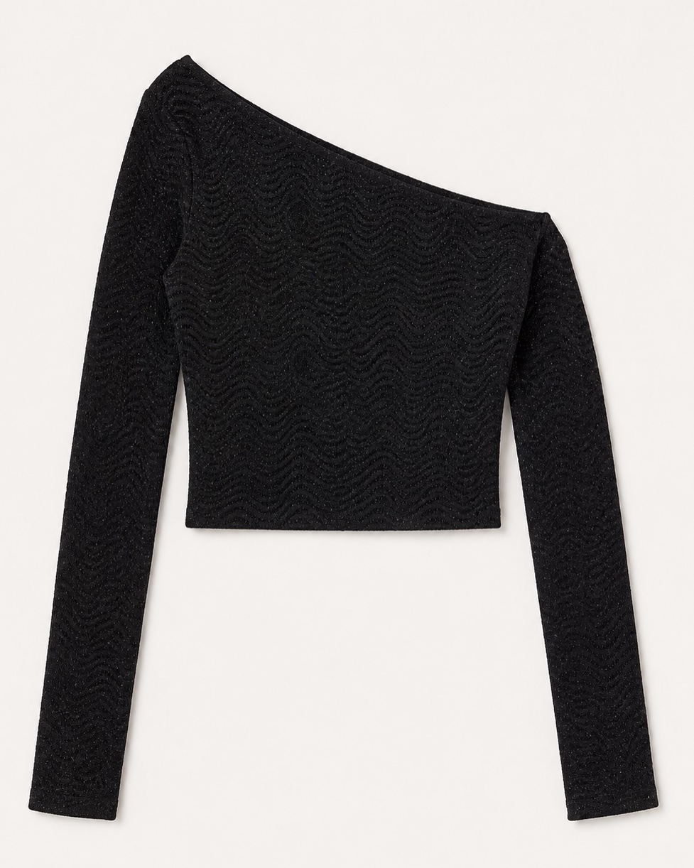 Blusa assimétrica brilho