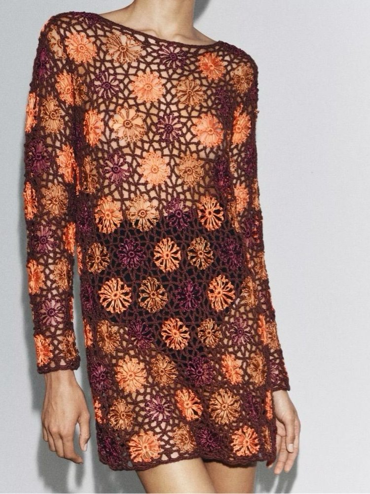Vestido Crochê Zara