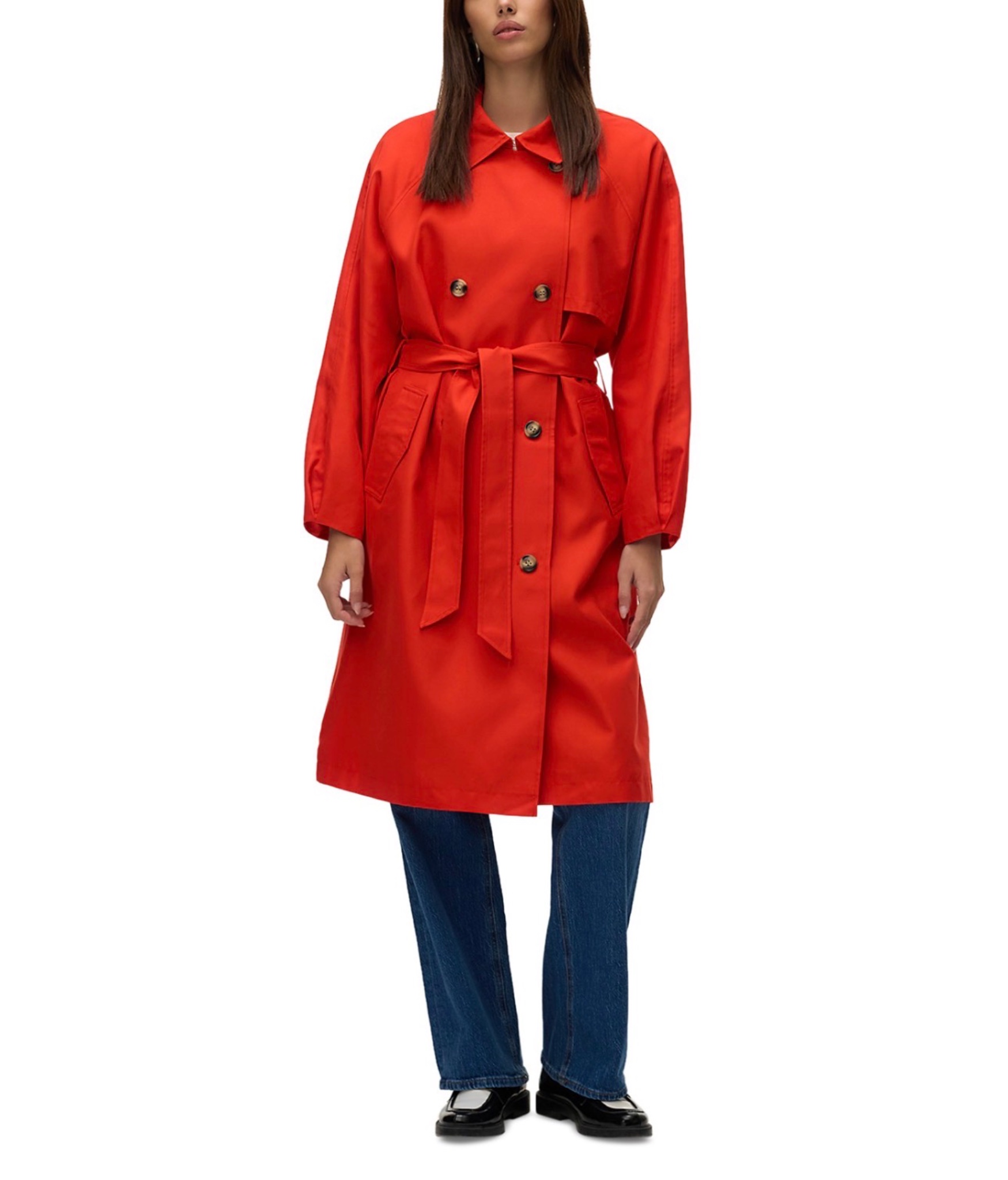 Trench Coat Vermelho